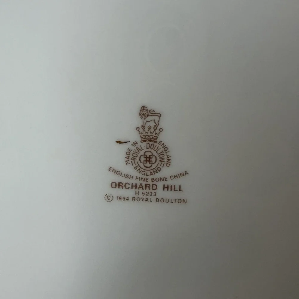 6- Royal Doulton ORCHARD HILL Bone‎ China Wide Band Accent Salad Plate 8